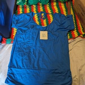 NWT 3X 725 Original Blue Short Sleeve Shirt